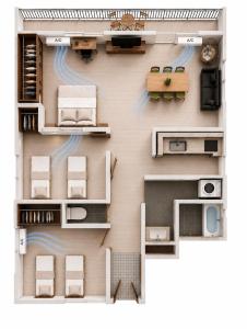 a rendering of a floor plan of a house at West Press Sasebo in Sasebo