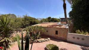 a house in the middle of a desert with palm trees at Il Villaggetto sul Mare in Favignana +28 photos