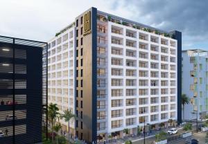 an artist rendering of the hotel planned for palmatown at Modern Executive Studio in Gibraltar