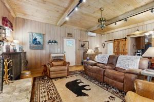 a living room with a couch and a chair at Bradley Bear Hideaway in Maggie Valley