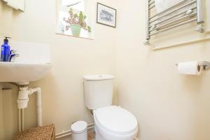 a bathroom with a toilet and a sink at Glandraeth in Newport +33 photos