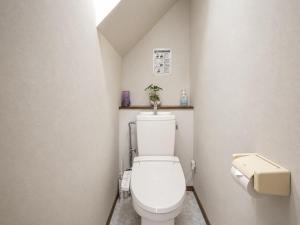 a bathroom with a toilet with a plant on top of it at Daiwa House BBQ 琵琶湖徒步3分 無料駐車4台プロジェクター in Takashima +28 photos