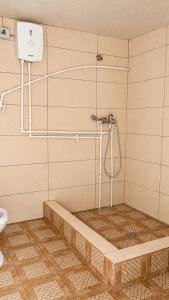 a bathroom with a shower and a toilet at Syune House in Tatʼev +13 photos