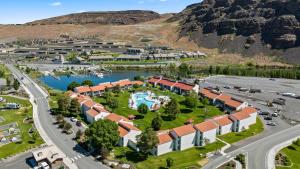 an aerial view of a resort in the mountains at #13 Condo near large pool-Gorge shuttle-book separately in Quincy