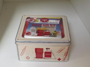a first aid kit inside of a container at Sky Accommodations family Studios and Suites in Coimbra