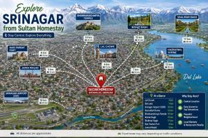a map of srinagar from silicon homogeneity at Sultan Homestay in Srinagar +7 photos