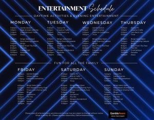 a heart shaped diagram of the events in the event calendar at The Grand Hotel in Llandudno