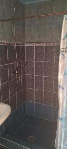 a bathroom with a shower and a sink at Casa de vacanta in Eforie Nord +16 photos