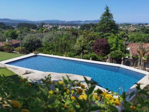 a swimming pool in the yard of a house at Quinta do Penedo Real in Viana do Castelo +3 photos