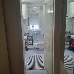 a bathroom with a shower and a bath tub at Top Topla - Herceg Novi in Topla +17 photos