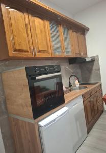 a kitchen with a stove and a dishwasher at Stan Milacic in Sutomore