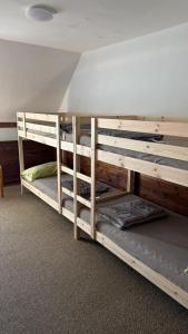 a bedroom with two bunk beds in a room at Výrovka in Pec pod Snezkou +9 photos