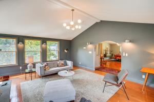 a living room with a couch and a table at Hudson Valley Multi-Unit Escape: Secluded + Scenic in Claverack