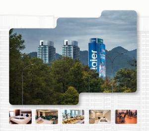 a collage of photographs of a city with tall buildings at AH apartments in Rawalpindi