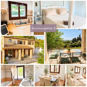 a collage of pictures of a house at Villa Lavendel in Montauroux