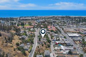 an aerial view of a city with a highway at Urban Ventura Oasis in Ventura