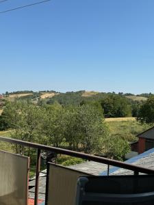 a view from the balcony of the house at Sinteu 3 bedroom apartment - 6PAX in Şinteu