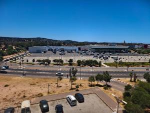 an aerial view of a parking lot with cars at Studio avec terrasse privée sans vis-à-vis in Essaouira