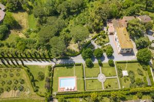 an aerial view of a mansion with a garden at Tenuta Santa Colomba - Happy Rentals in Bientina