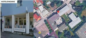 a rendering of a building with a map at Das Stadthouse 2 in Gunskirchen