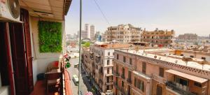 a view of a city from a building at swiss hotel cairo downtown in Cairo