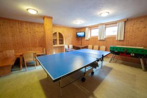 a ping pong room with a ping pong table at Papagenoblick in Filzmoos