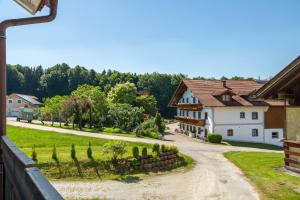 a view of a village from a house at Die Gemütliche Fewo in Breitenberg
