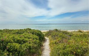 a dirt path leading to a beach with the ocean at Awesome Home In Gørlev With Wifi in Gørlev