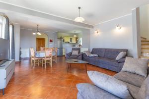a living room with a couch and a table at Villa Andretti in Gračišće