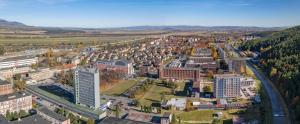 an aerial view of a city at Rado Apartments in Jezersko