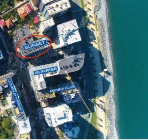 an aerial view of a resort near the ocean at 2 минуты до моря in Batumi