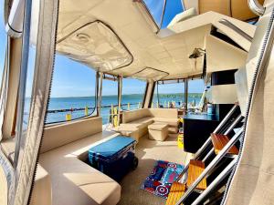 a view of the inside of a boat at Relation Ship in Onekama