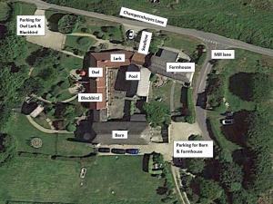 a site map of a building with names of buildings at Owl - Ukc6107 in Wootton Fitzpaine