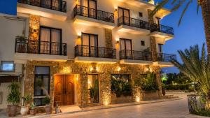 a building with lights on the side of it at Palm Surf & Spa Hotel in Agadir