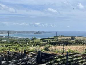 a view of the ocean from a hill at Chi Byghan in Gulval