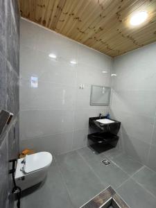 a bathroom with a toilet and a sink at زهرة الخليج in Jerash +18 photos