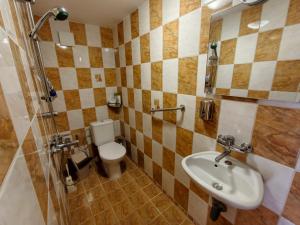 a bathroom with a toilet and a sink at Skalolazka 2 in Belogradchik +28 photos