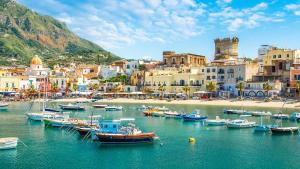 a group of boats in the water in a harbor at Villa Mattera - Sea - Hot Springs - Private Parking in Barano d'Ischia
