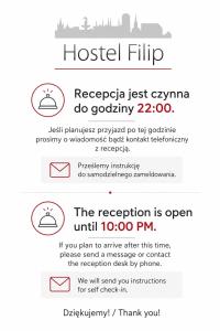 a flyer for a hospital trip with a list of attractions at Hostel Filip 2 in Gdańsk