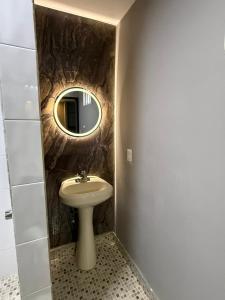 Et badeværelse på hotel 11once