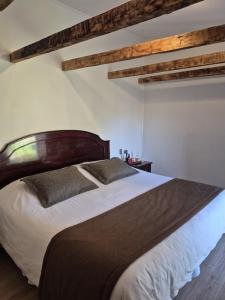 a bedroom with a large bed in a room at Hotel Boutique Casona Violeta in San Carlos