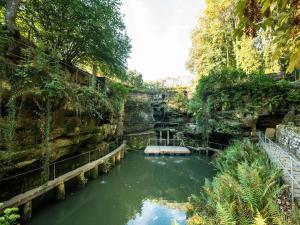 a pool of water in a canyon with trees at Holiday Home in Badem in Badem
