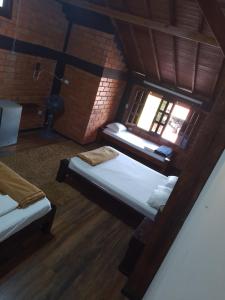 an overhead view of a room with two beds at Villa Isabel in La Tebaida