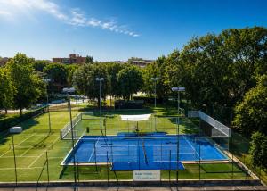 an aerial view of a tennis court at Residence MareVerde in Senigallia