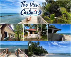 a collage of photos of the views at caribbean resorts at Carlyn's Guesthouse in Maria