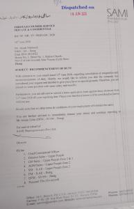 a page of a document with handwriting on it at union flate in Faisalabad