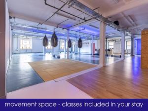 a large room with a dance floor in a building at NQnap in Manchester