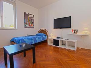 Televízia a/alebo spoločenská miestnosť v ubytovaní Apartments Dario 1104