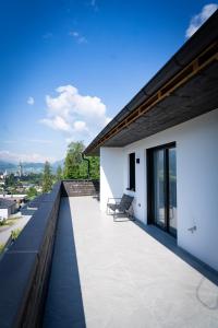 a view from the balcony of a house at Tauernsky Premium Apartments in Radstadt
