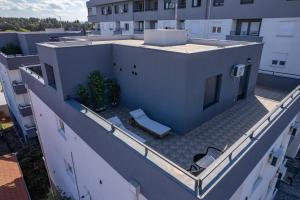 an aerial view of a balcony on a building at Aqua Apartments 1 in Jagodina